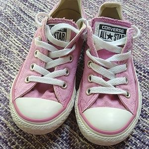 Converse girls size 11 pink sneakers